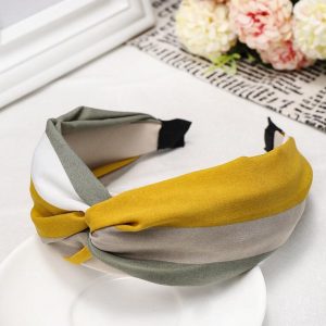 bandeau kaki blanc jaune