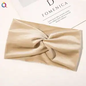 bandeau velours beige