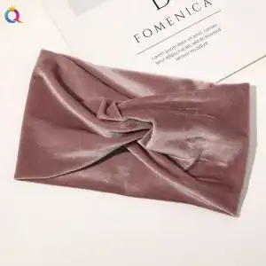 bandeau velours rose