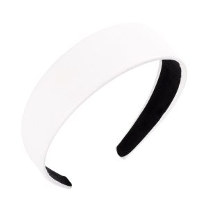 serre tête cuir maxi blanc