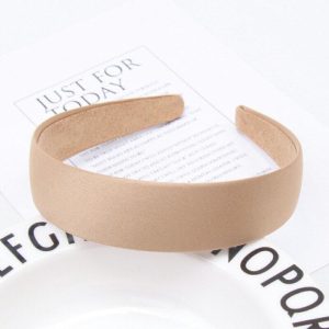 bandeau satin beige mat