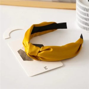 bandeau jaune satin