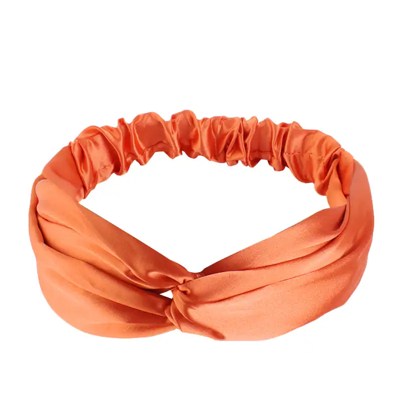 bandeau satin orange