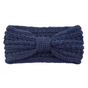 bandeau laine bleu élégant