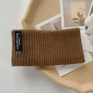 bandeau tricot brun accessoire