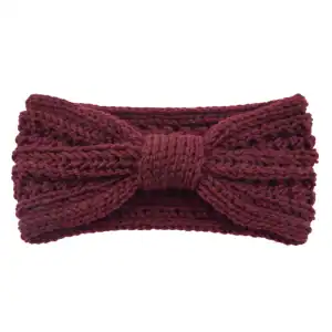 bandeau laine bordeaux