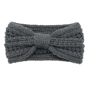 bandeau laine gris foncé