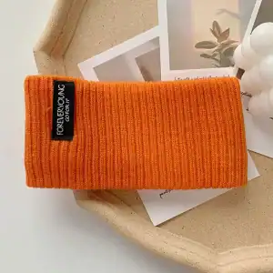 bandeau tricot orange