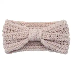 bandeau laine mauve clair