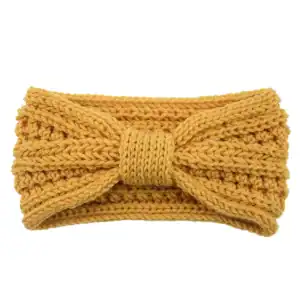 Bandeau laine jaune