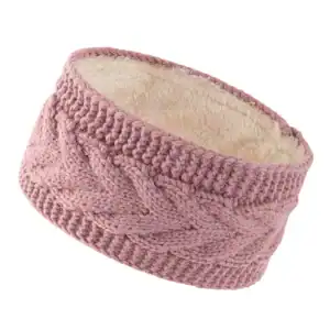 bandeau hiver femme rose foncé