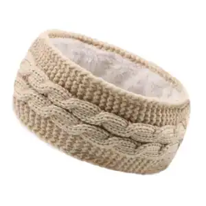 bandeau hiver femme beige