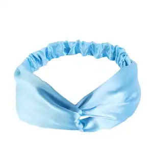 bandeau satin bleu clair féminin