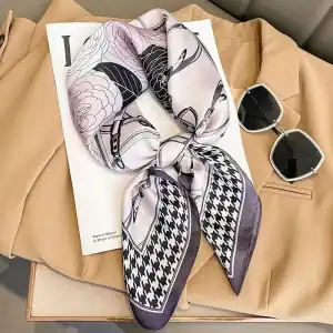 bandeau soie mauve foncé