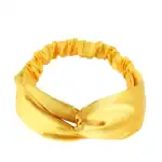 bandeau satin jaune