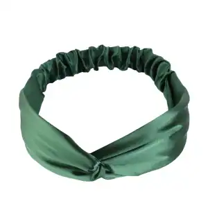 bandeau satin vert