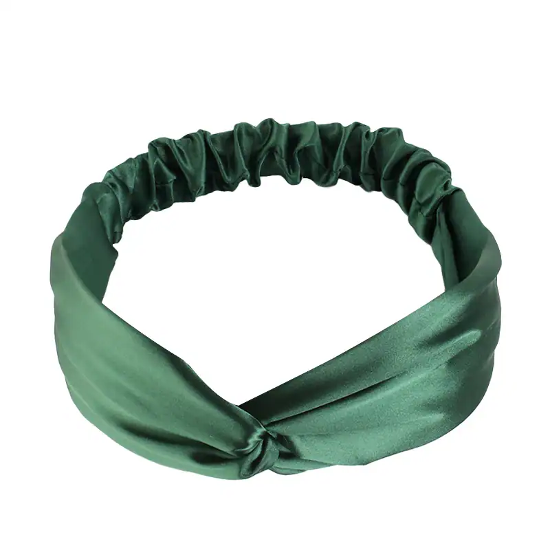 bandeau satin vert