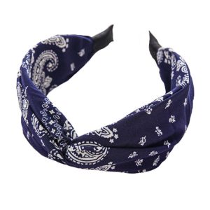 serre tête bandana bleu