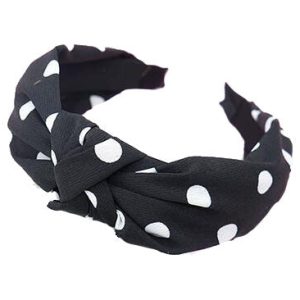 Serre tête Noir à pois