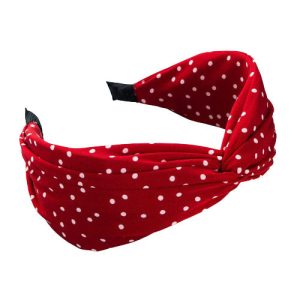 serre-tête rouge à pois
