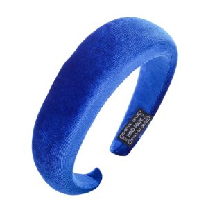 serre tête femme velours bleu