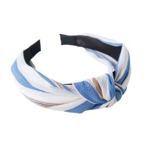 serre tête tissu bleu ciel