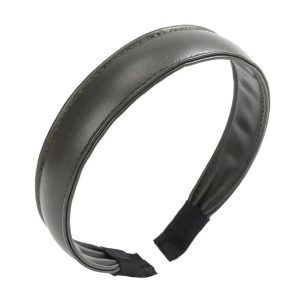 serre tête cuir gris foncé