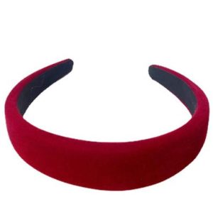 serre tête rouge en velours