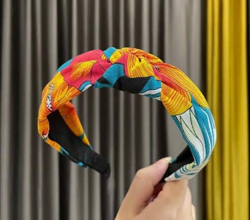 accessoire floral serre-tête tropical