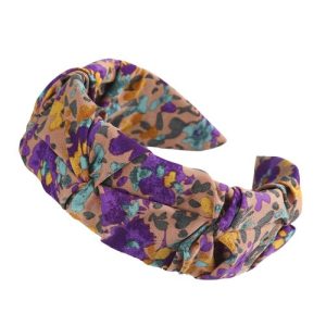 serre tête fleurs violettes