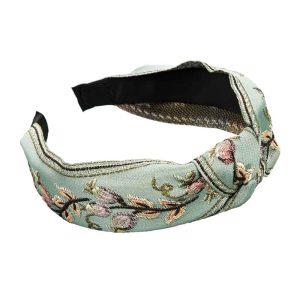 serre tête fleur bleue