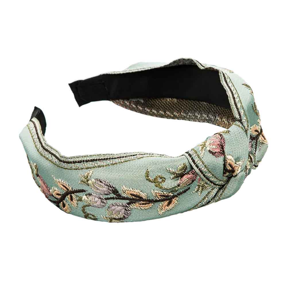 serre tête fleur bleue