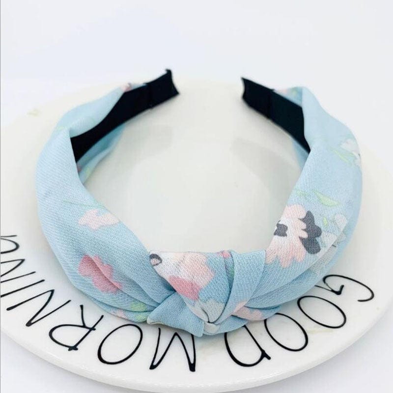 Accessoire cheveux floral bleu