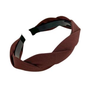 serre-tête tissu torsade marron