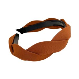 serre-tête tissu torsade marron