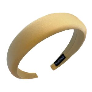 serre tête velours jaune