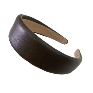 serre tête cuir noir