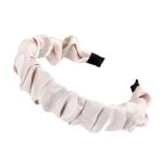 serre tête satin blanc cassé