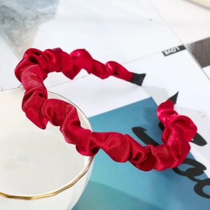 bandeau rouge satin