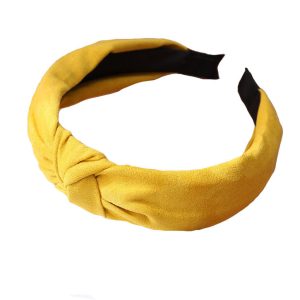 serre tête en tissu jaune