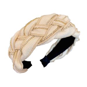 serre tête tresse doré