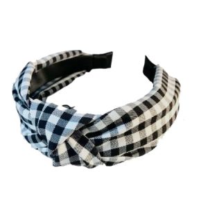 serre tête vichy noir