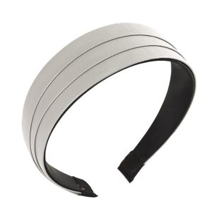 serre tête cuir gris