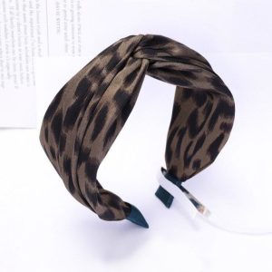 bandeau tissu léopard kaki