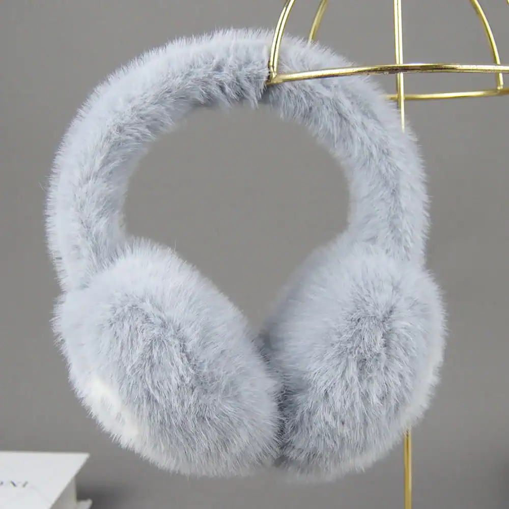 cache oreille gris luxe