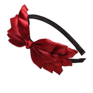 serre tête satin bordeaux