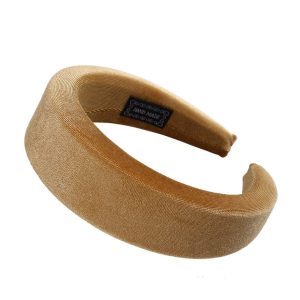 serre tête femme velours marron
