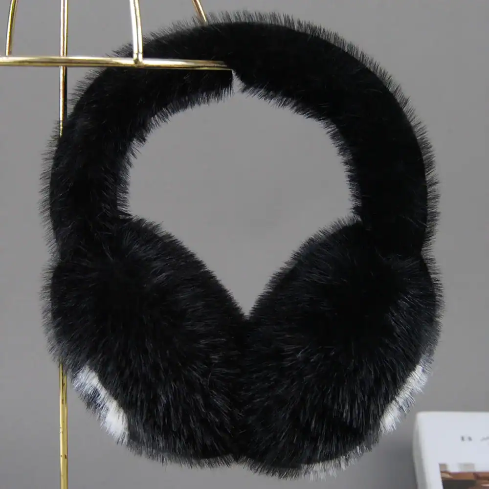 Cache oreille noir luxe